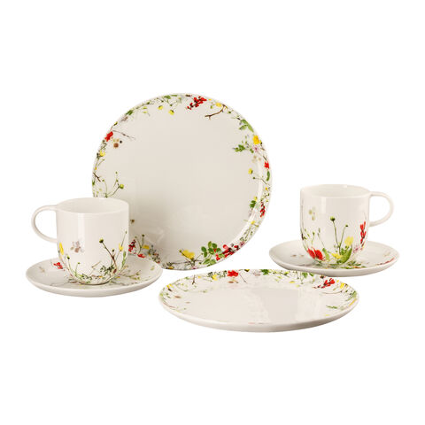 Set 6 pcs. with mugs and coupe plates